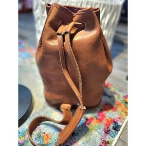 Vintage COACH The Sling Bixby Drawstring Bucket Leather Bucket Hobo British Tan